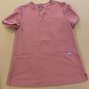 Figs Rose Scrub Top Small